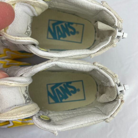 ~ Vans 5 Toddler Sneakers Rainbow Star High Tops Zip Baby Child Kid Shoes Sk8 - Picture 11 of 14